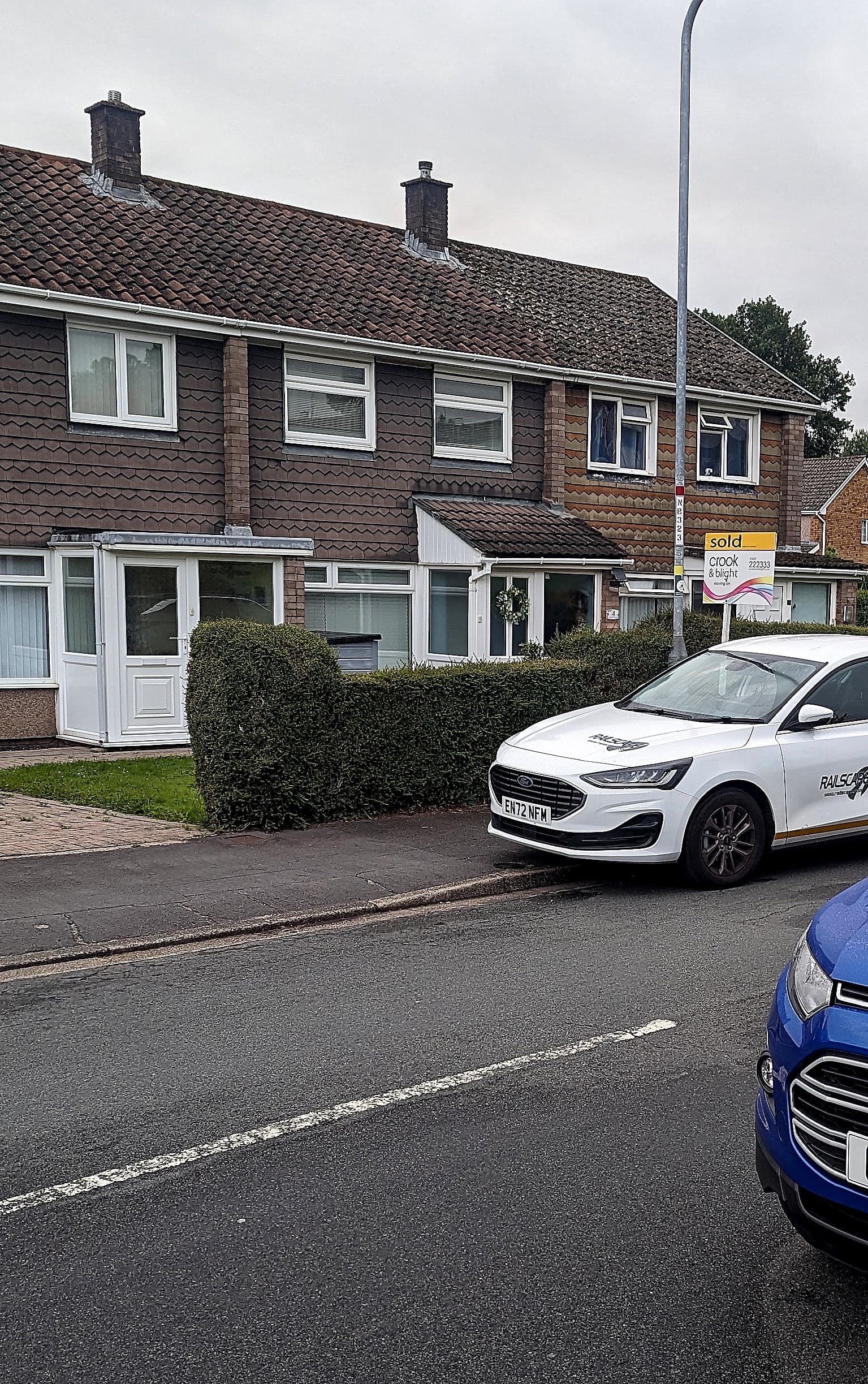 A sold board outside a house in Malpas, Newport